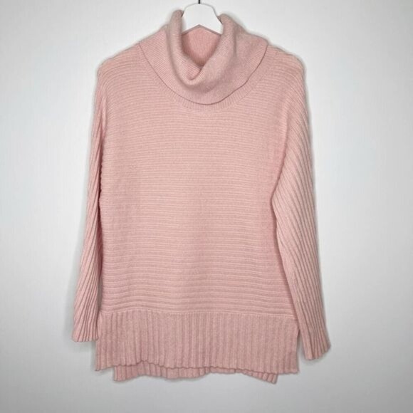Philosophy Sweaters - PHILOSOPHY Pink Ribbed Turtle Neck Sweater 